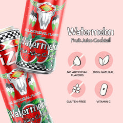 AriZona Watermelon Juice Cocktail served cold in a frosty glass