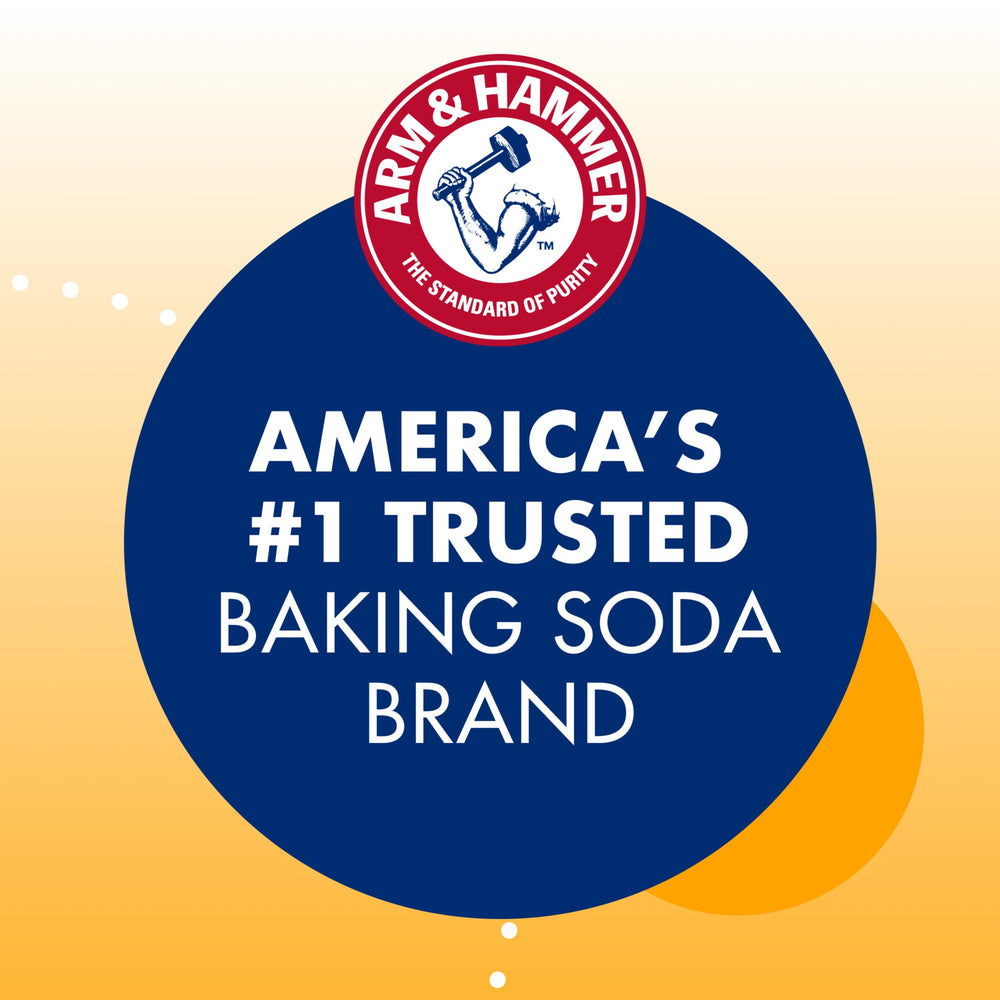 Cleaning scene with Arm & Hammer Baking Soda for deodorizing surfaces