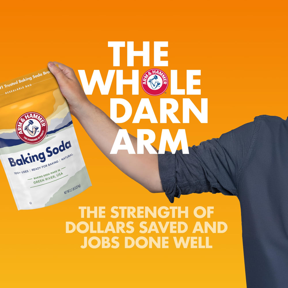 Arm & Hammer Baking Soda multi-use pantry solution for cooking and cleaning
