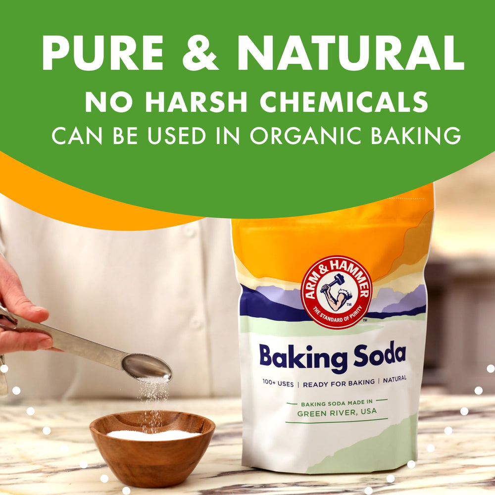 Organic baking use with Arm & Hammer Baking Soda, gluten-free option