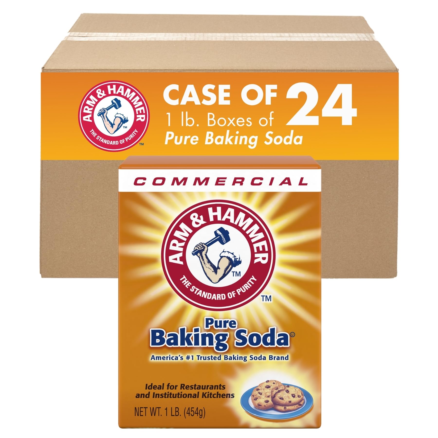 Arm & Hammer baking soda pack 24 for versatile deodorizing and cleaning
