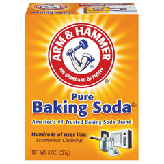 Arm & Hammer Pure Baking Soda box front showing versatile uses