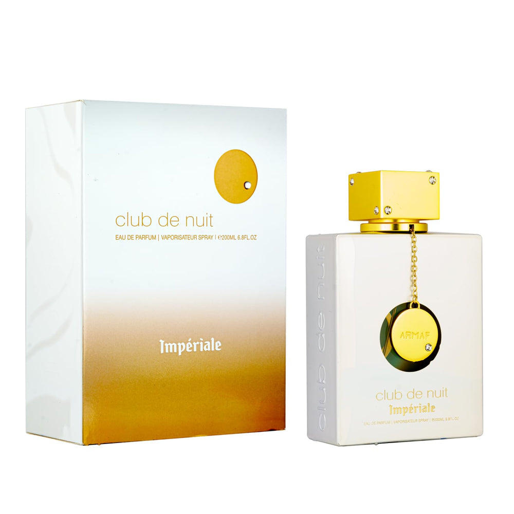Armaf Club De Nuit Imperiale packaging close-up signals premium gift-ready presentation.