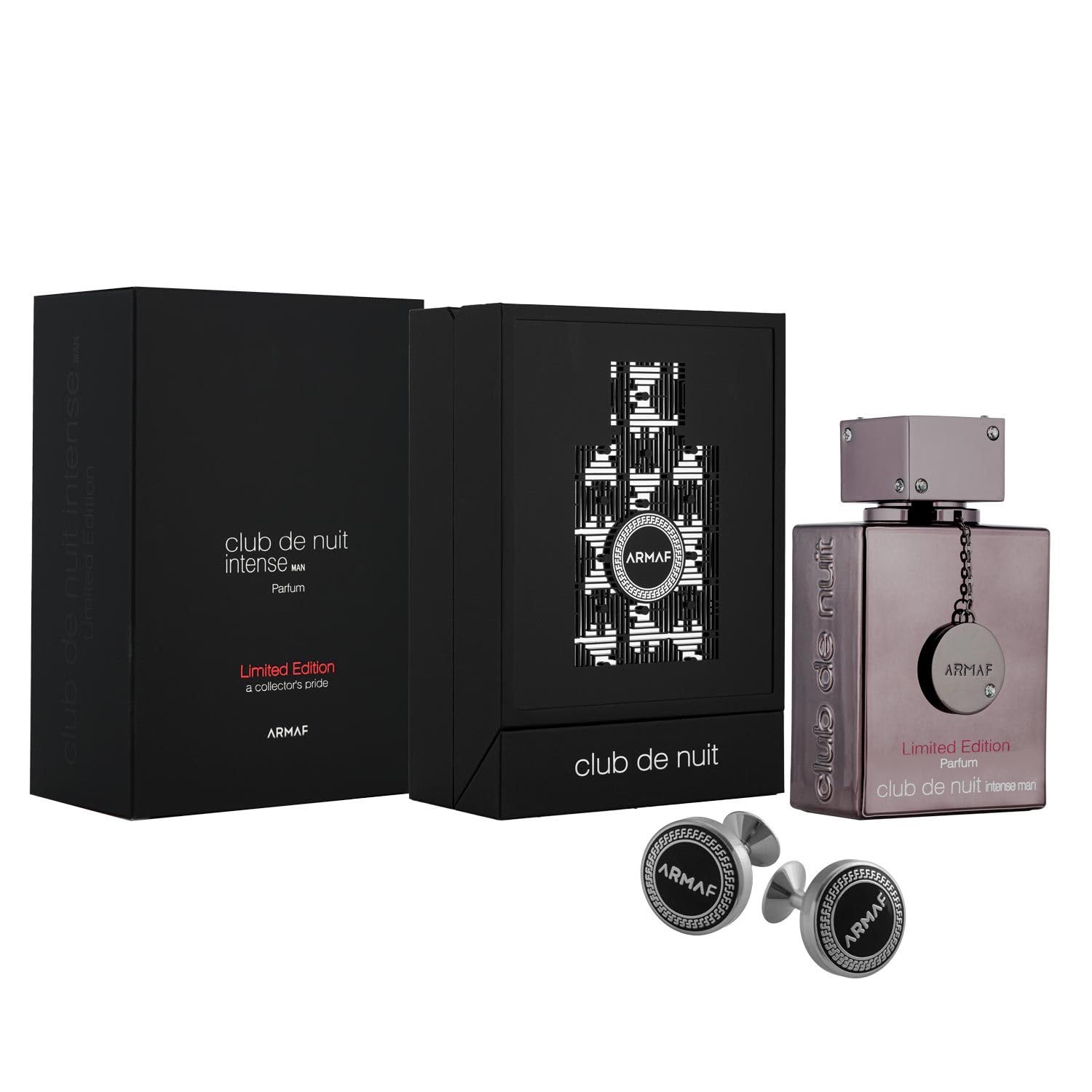 Armaf Club De Nuit Intense Limited Edition bottle front view with premium parfum spray.