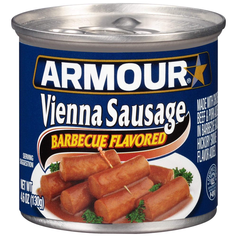 Armour Star BBQ Vienna sausage in can for quick, ready-to-eat snacking