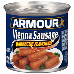 Armour Star BBQ Vienna sausage in can for quick, ready-to-eat snacking