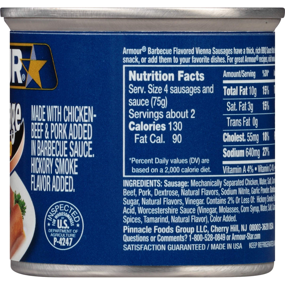 Armour Star BBQ Vienna sausage in recipe-ready form for quick meals