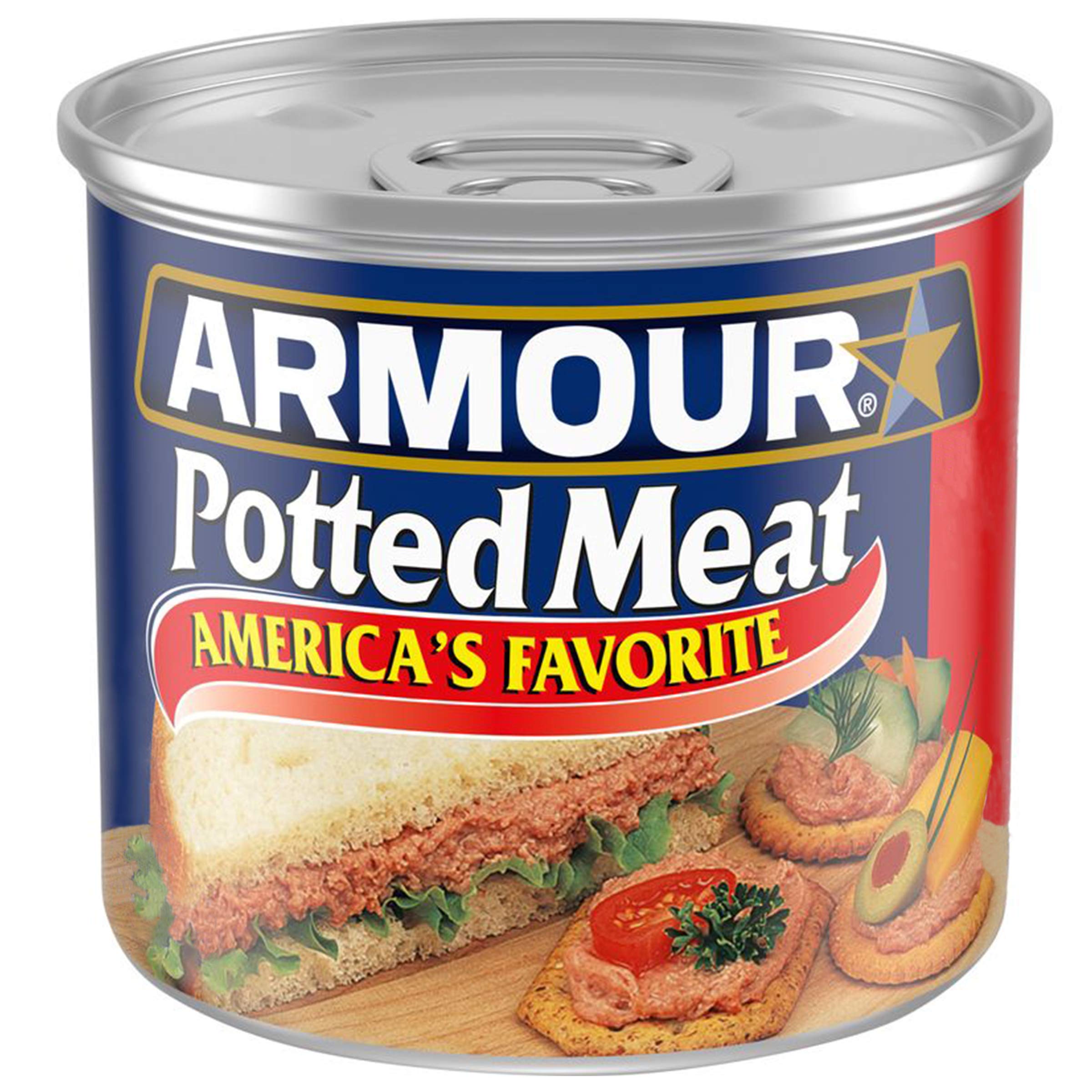 Armour Star Potted Meat 24-pack cans ready for pantry storage and quick meals.