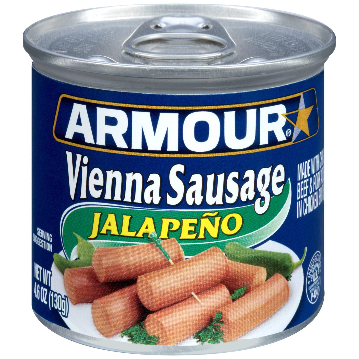 Armour Star Vienna Sausage Jalapeno pack-24, ready-to-eat snack for on-the-go