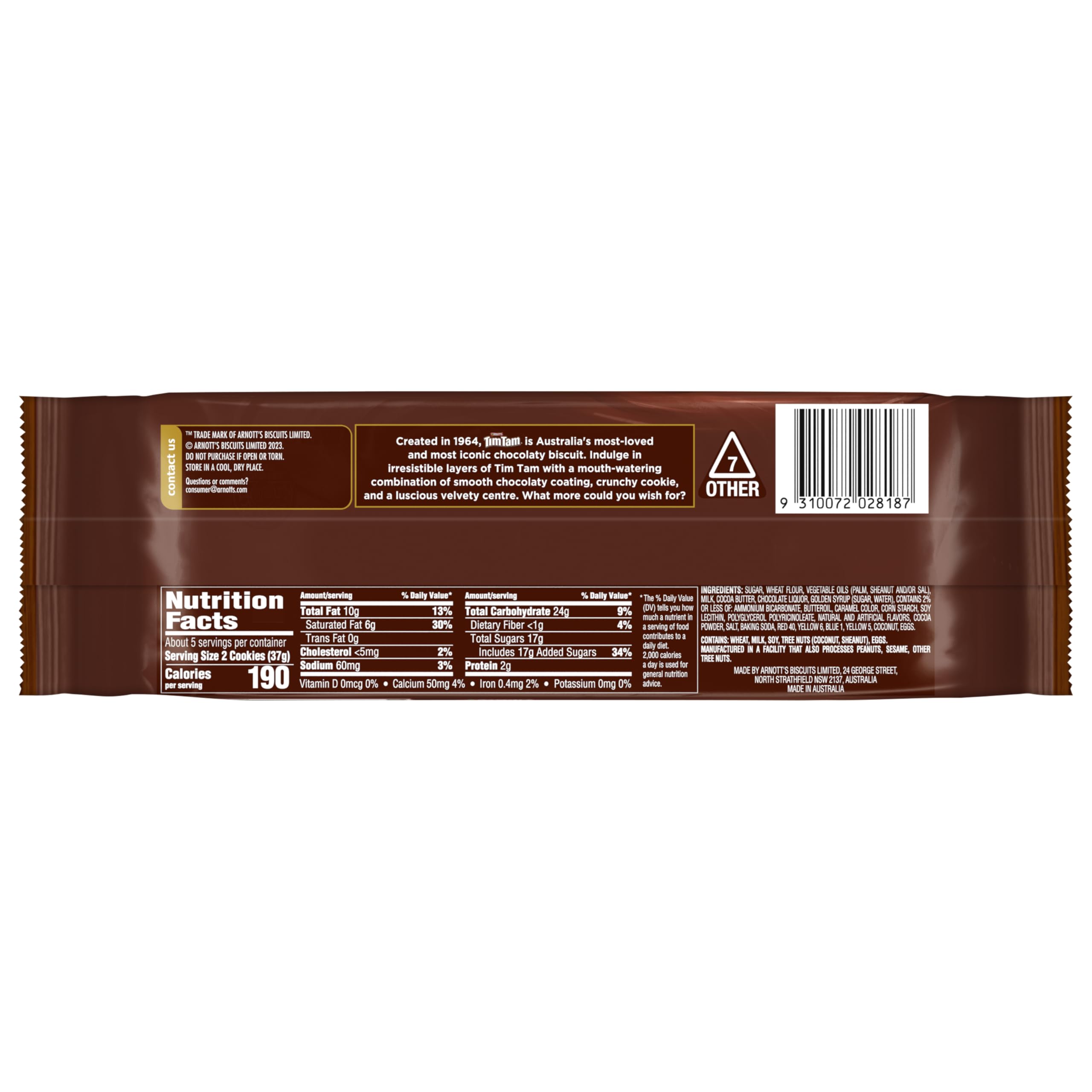 Arnott's Tim Tam Original flavour cookies in package, ideal for gifting and daily indulgence.
