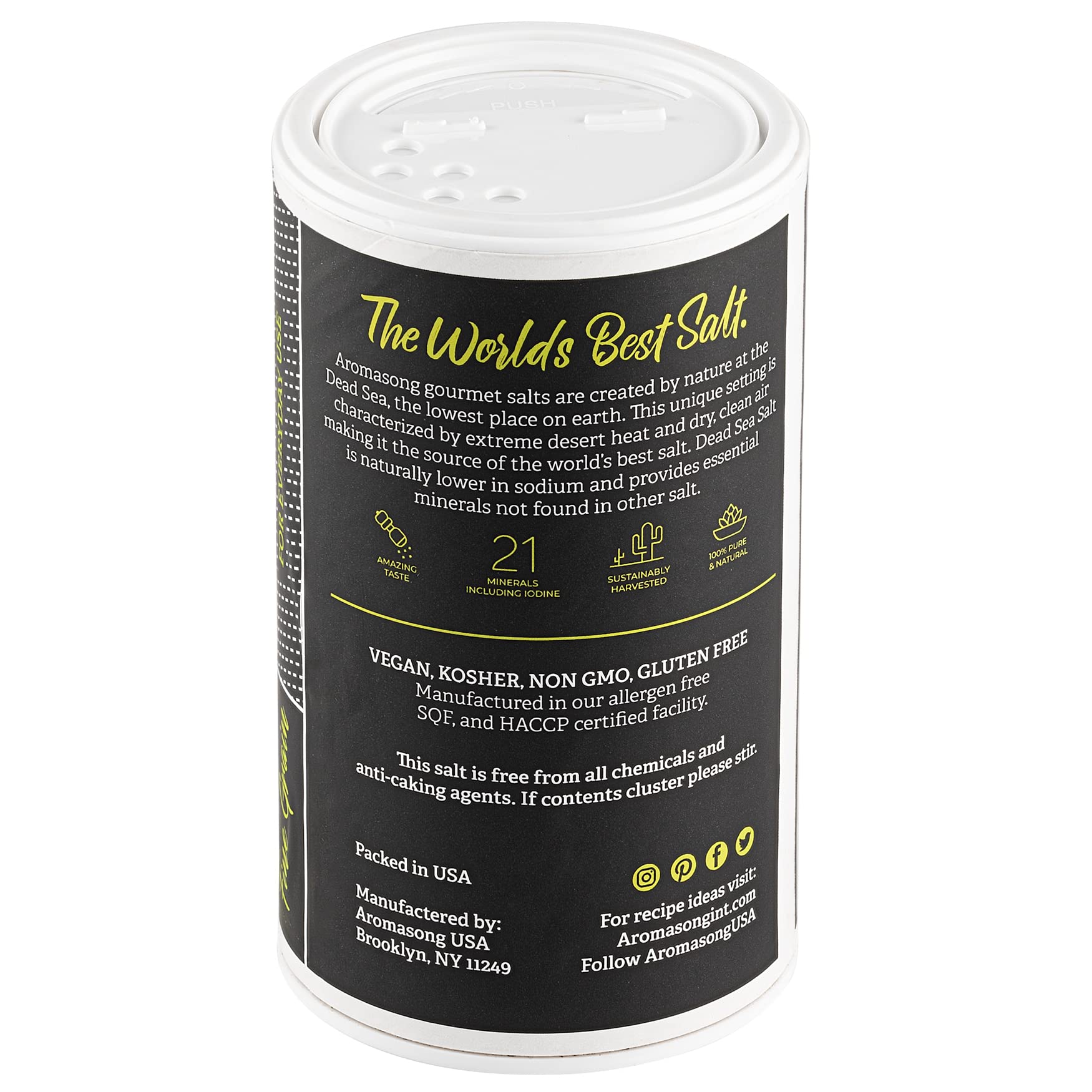 Aromasong Dead Sea Salt packaging box ready to ship