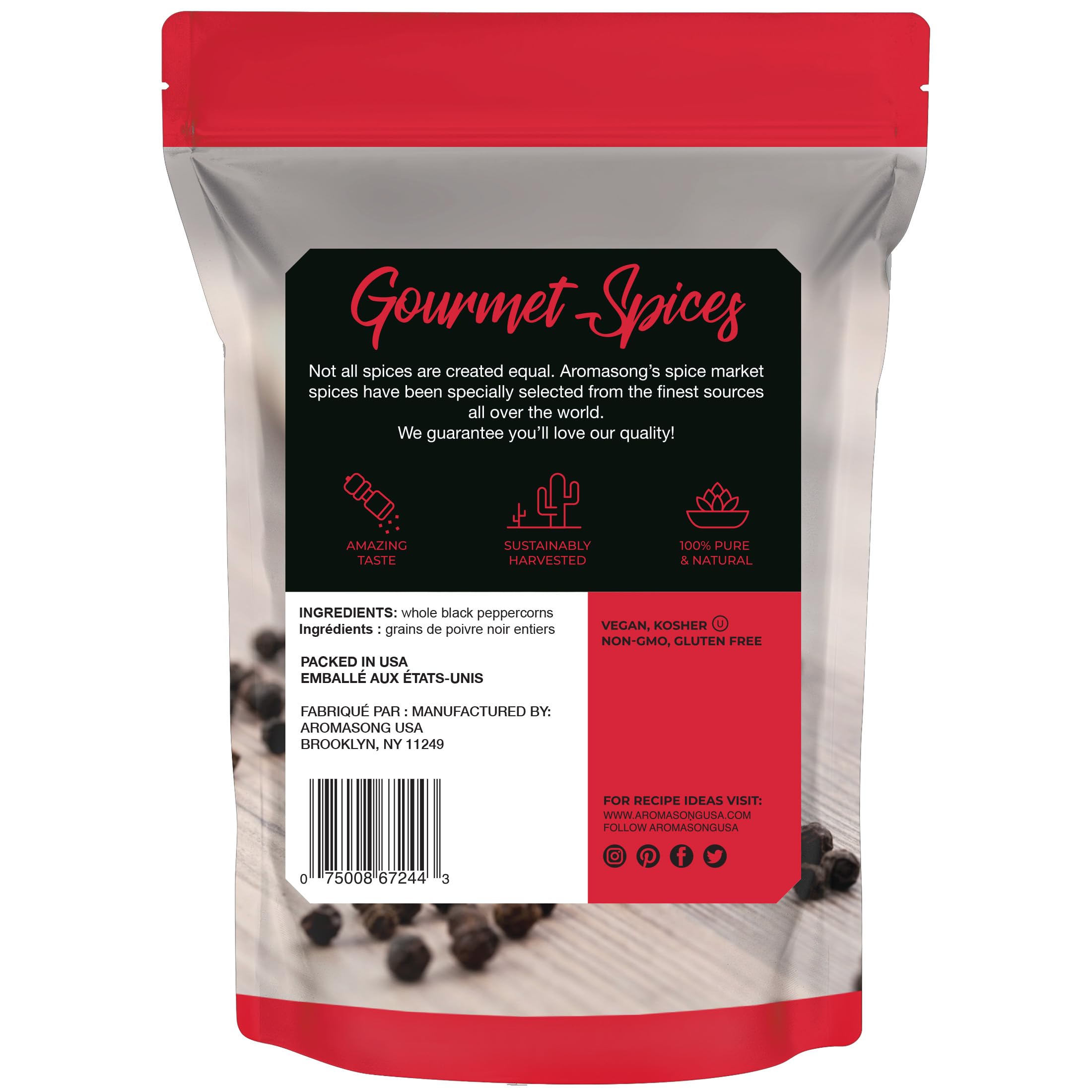 Aromasong gourmet coarse salt in use for everyday seasoning.