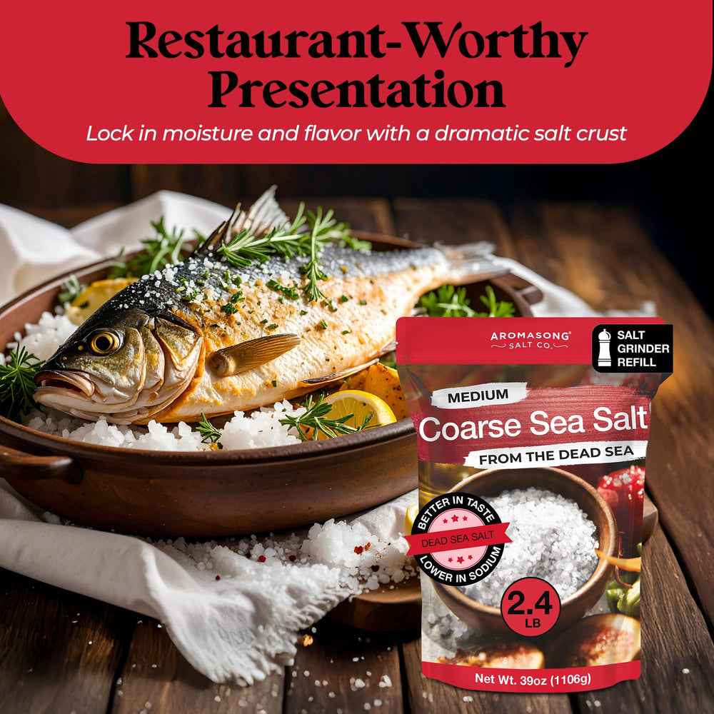 Aromasong vegan non-GMO gluten-free sea salt for clean ingredients.