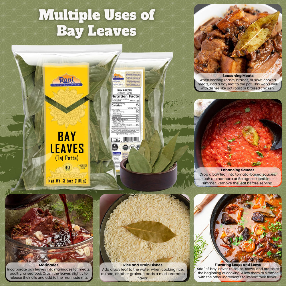 Aromatic dried bay leaf in kitchen setting