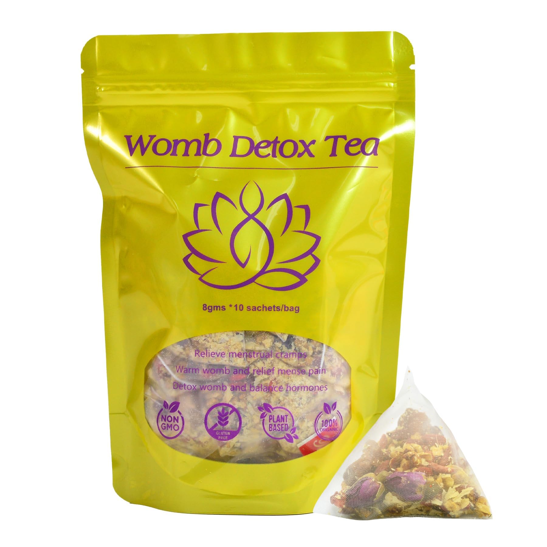 Aromlife Hiherbs Womb Detox packaging showcasing the herbal blend for daily wellness.