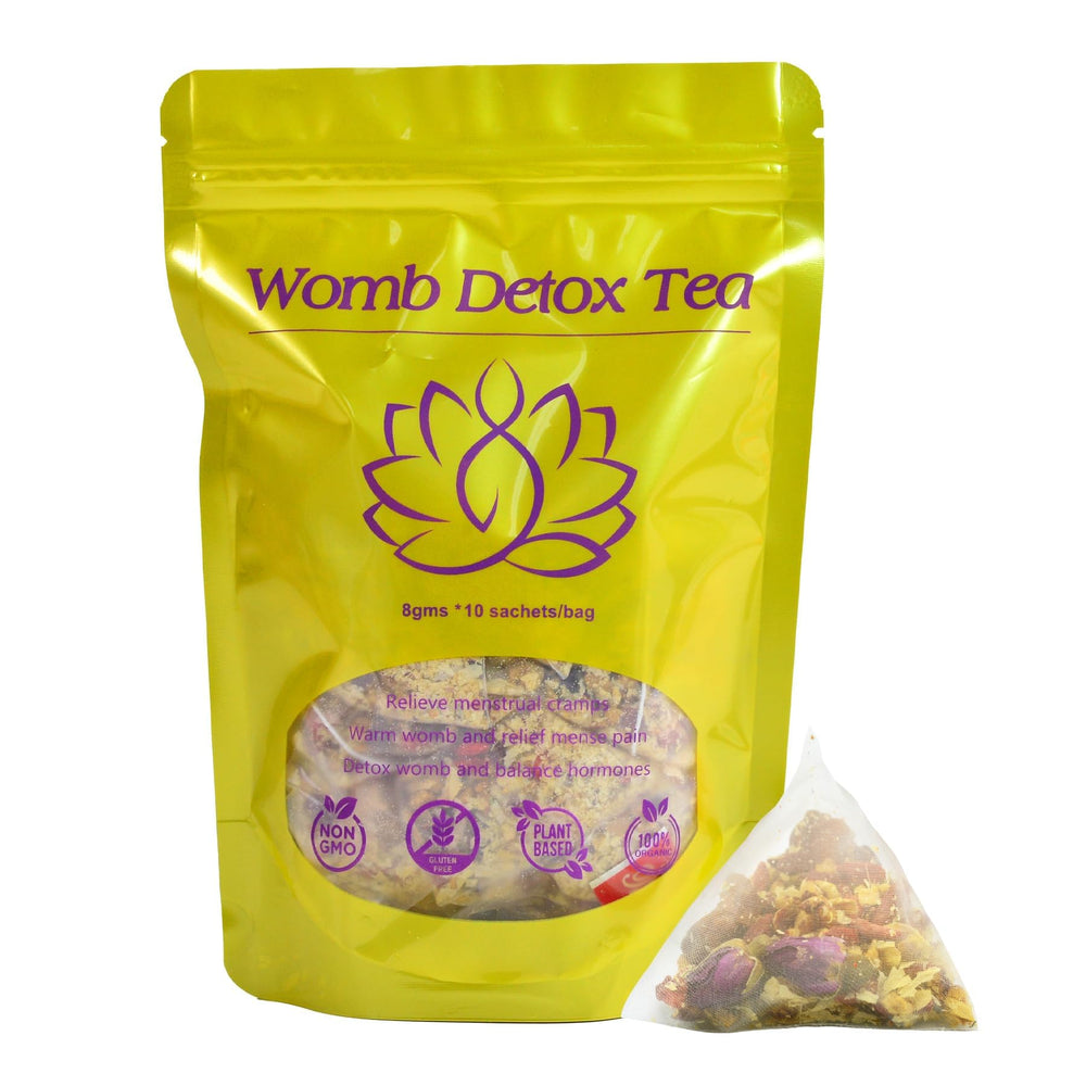 Aromlife Hiherbs Womb Detox packaging showcasing the herbal blend for daily wellness.
