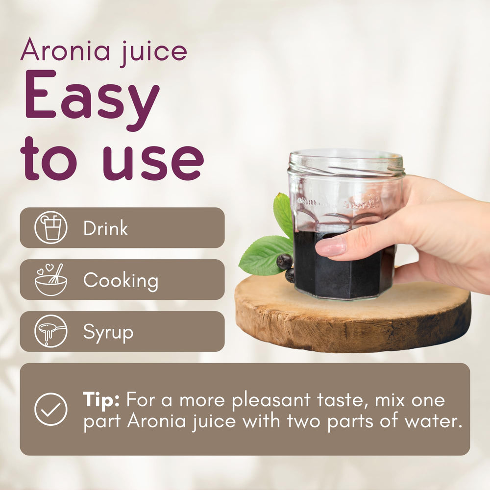 Aronia Original juice mixed with water for a light spritzer.
