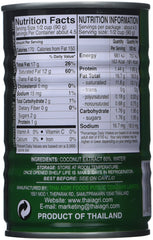 Aroy-D coconut milk can close-up highlighting its simple two-ingredient formula