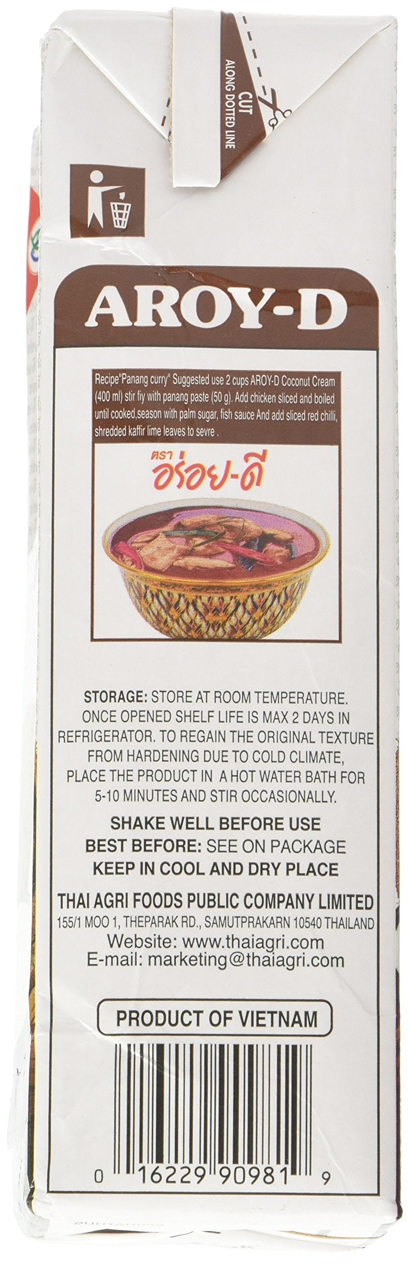Aroy-D coconut cream used in dishes and baking for creamy, dairy-free results.