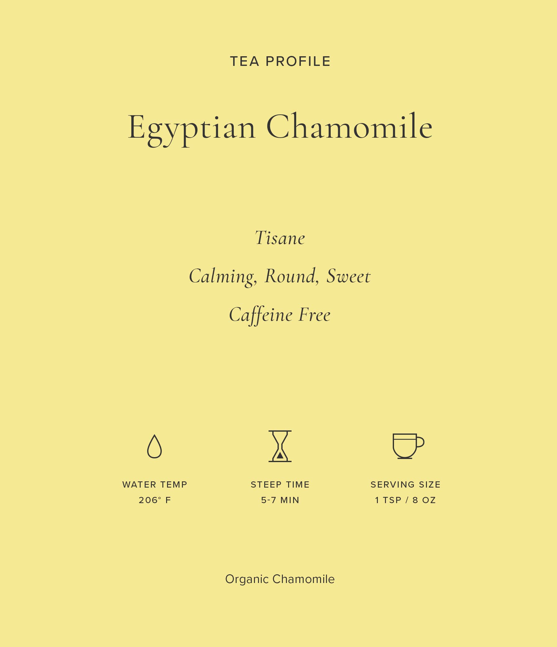 Art of Tea brewed chamomile cup ready for unwinding