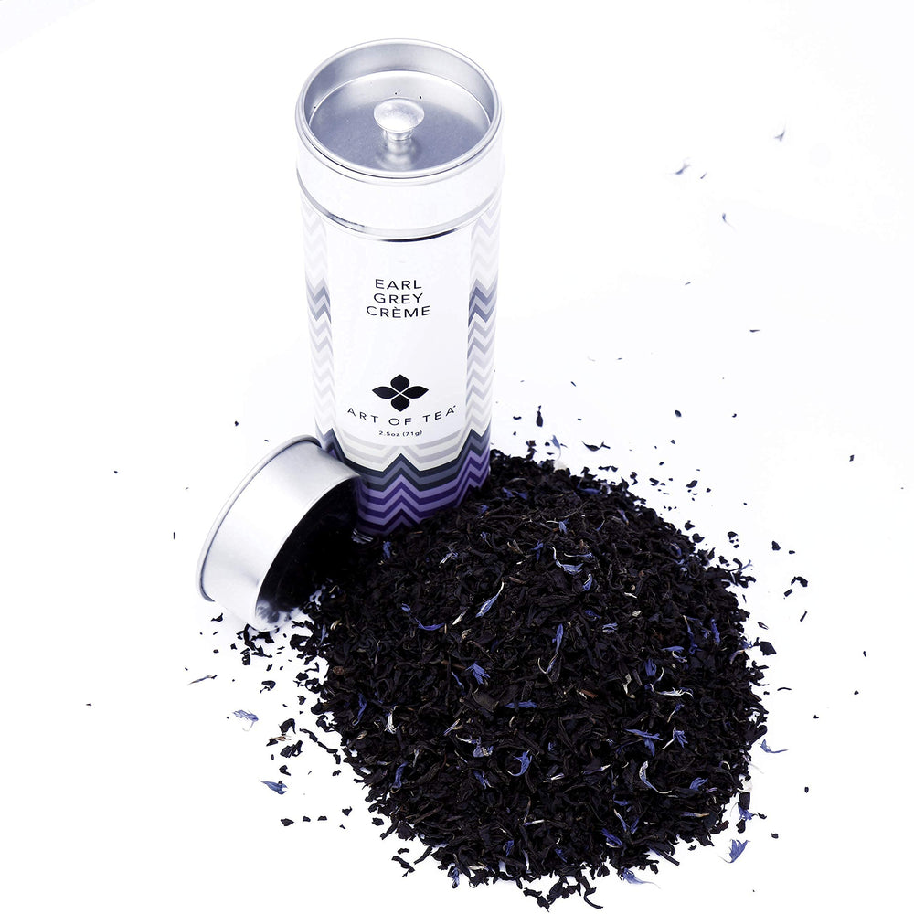 Art of Tea Earl Grey Creme steeped amber brew showcases inviting color