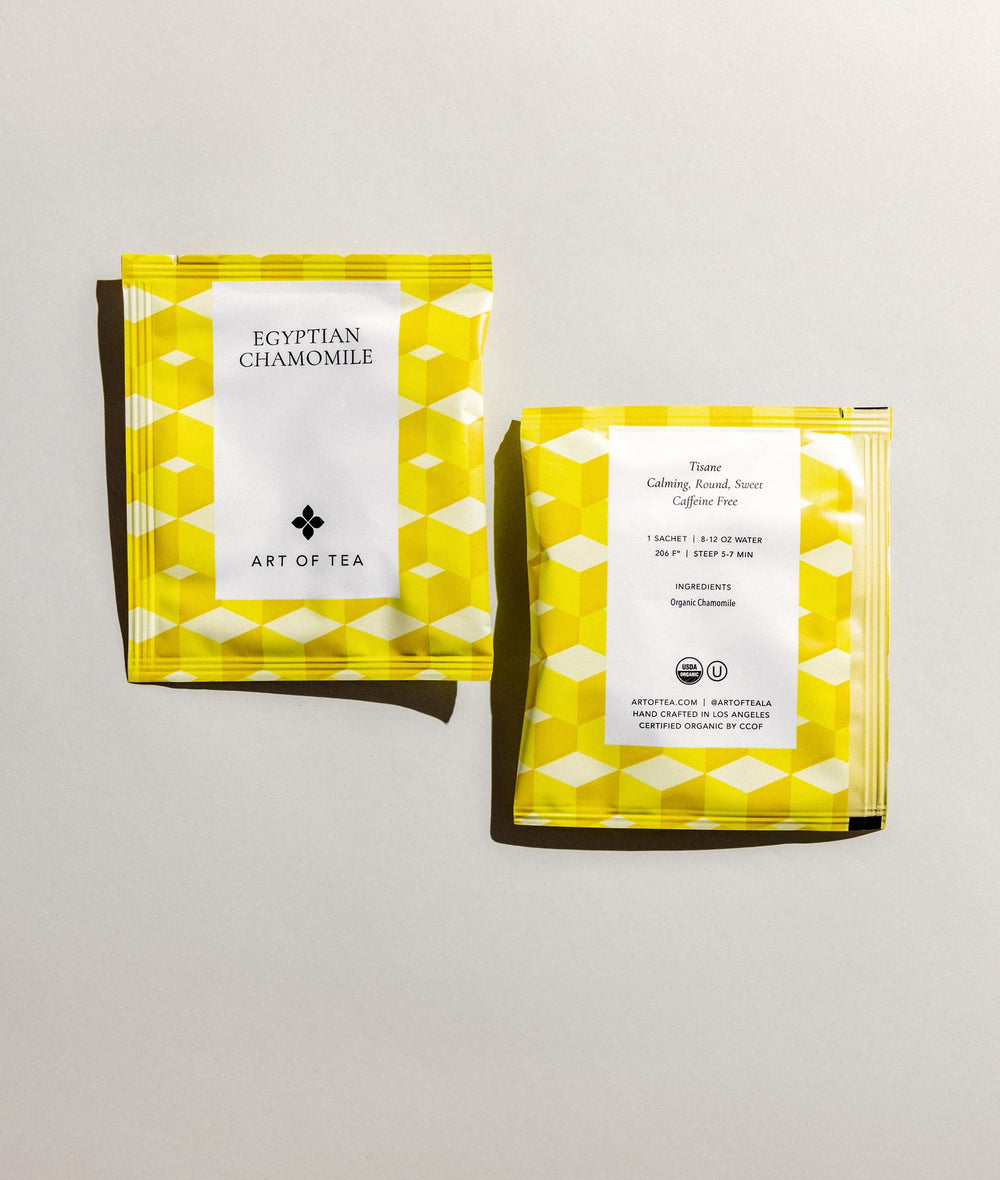 Art of Tea organic chamomile flowers showcase calming aroma