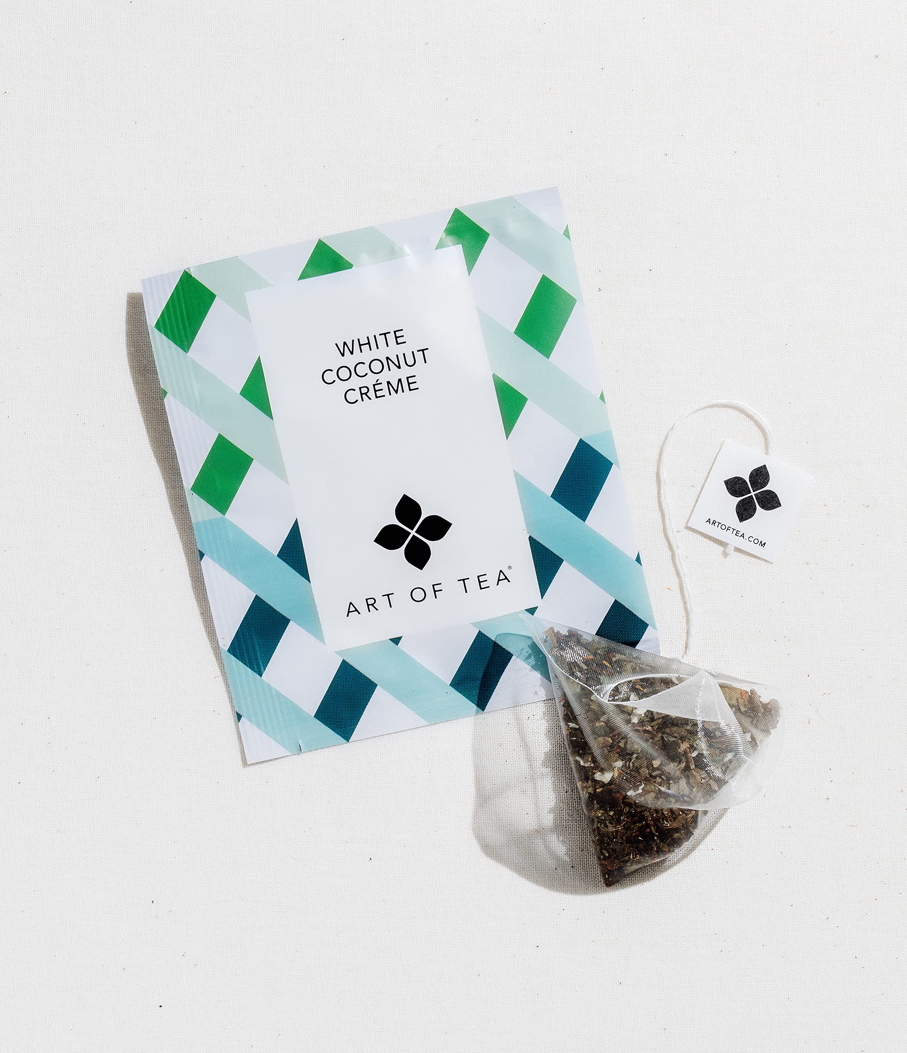 Art of Tea organic ingredients label highlighting natural composition.