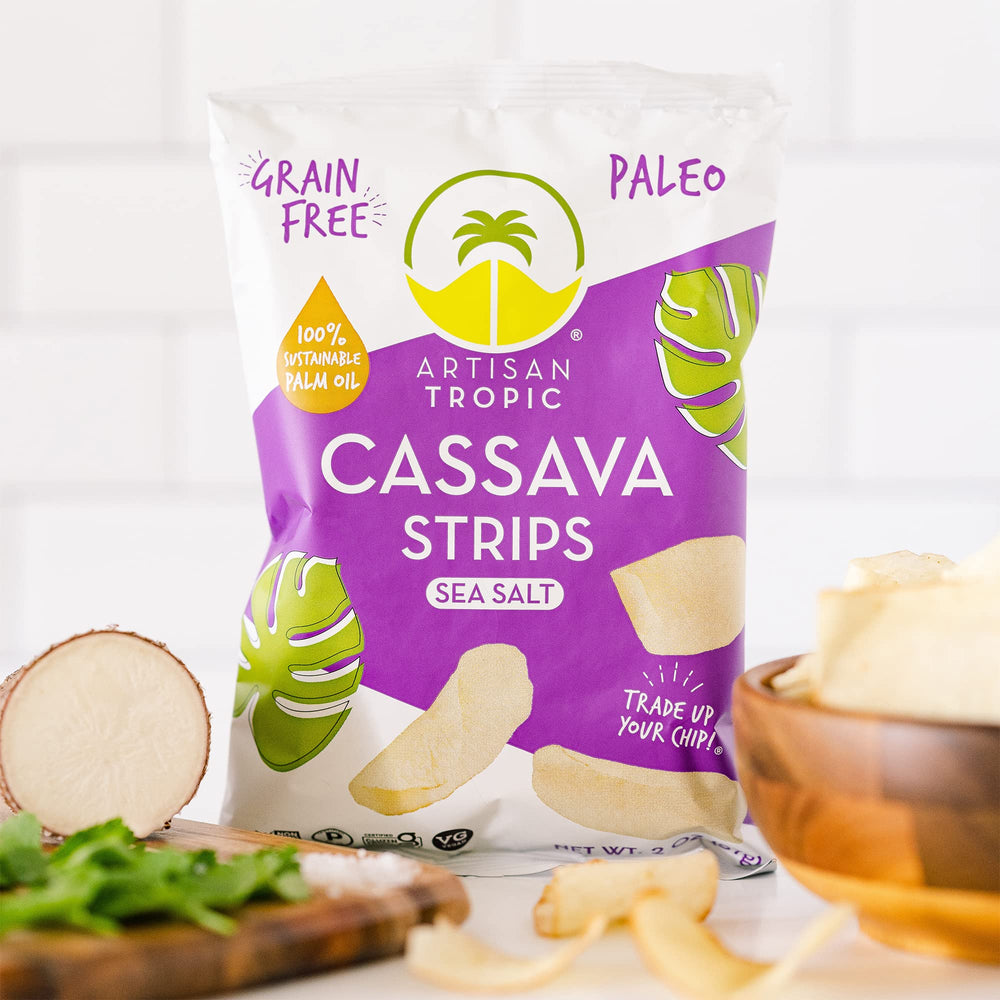 Artisan Tropic Cassava Strips for dipping with hummus and salsa