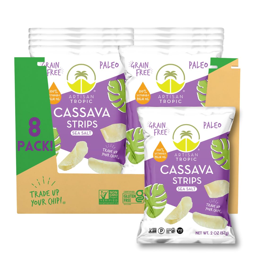 Artisan Tropic Cassava Strips Sea Salt bag—gluten-free snack option