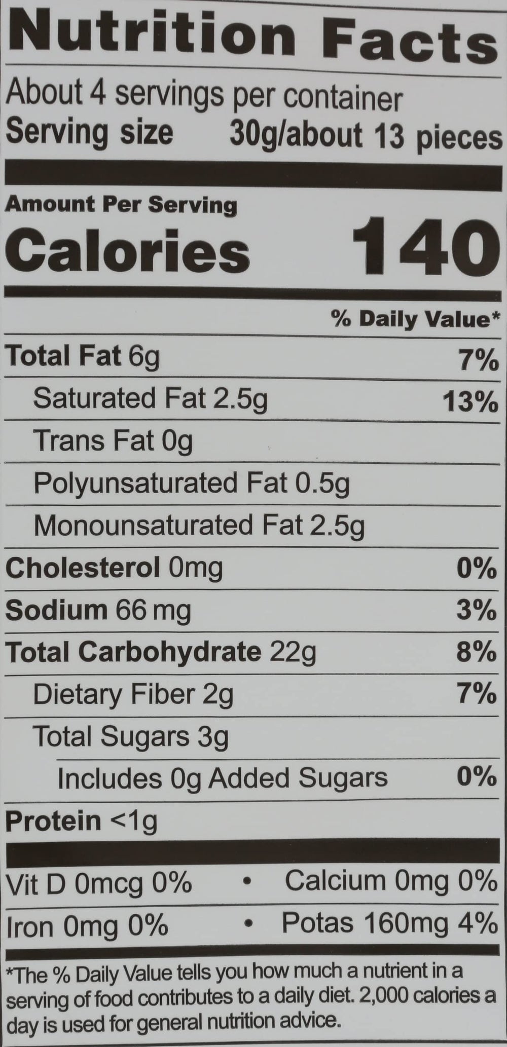 Artisan Tropic Sea Salt Plantain Chips ingredients highlight premium components