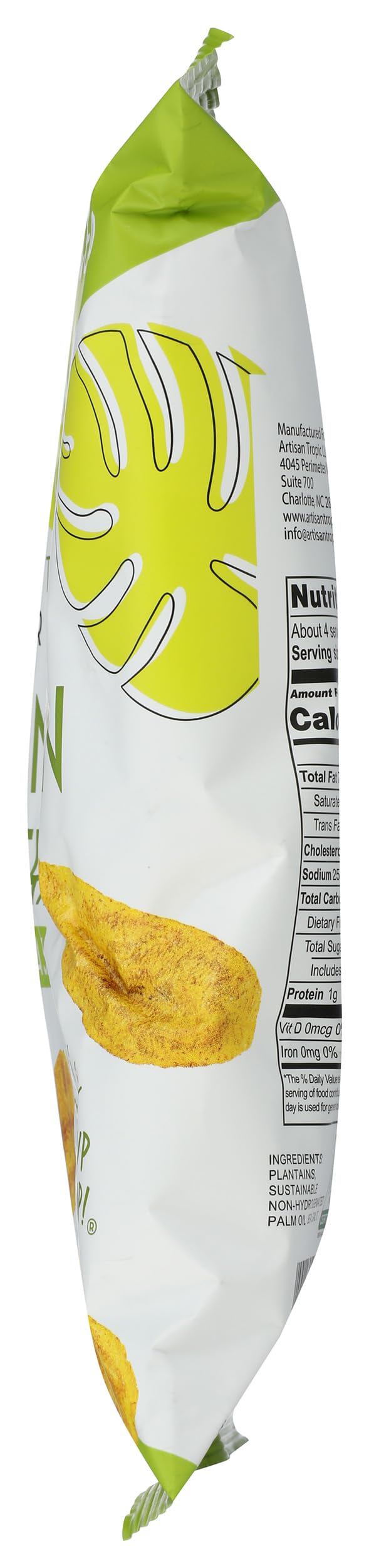 Artisan Tropic Sea Salt Plantain Chips snack pile for easy tasting