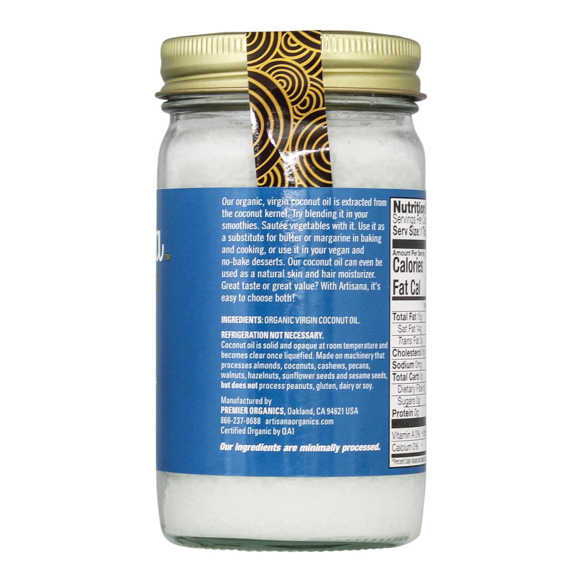 Artisana coconut oil skincare application illustrating body care use.