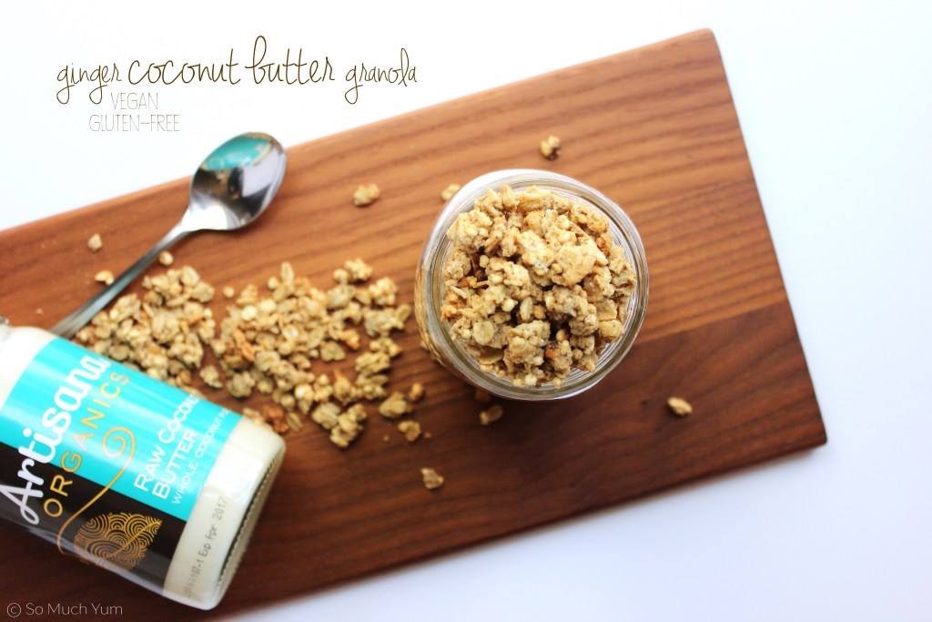 Artisana coconut butter used in baking for a tropical aroma