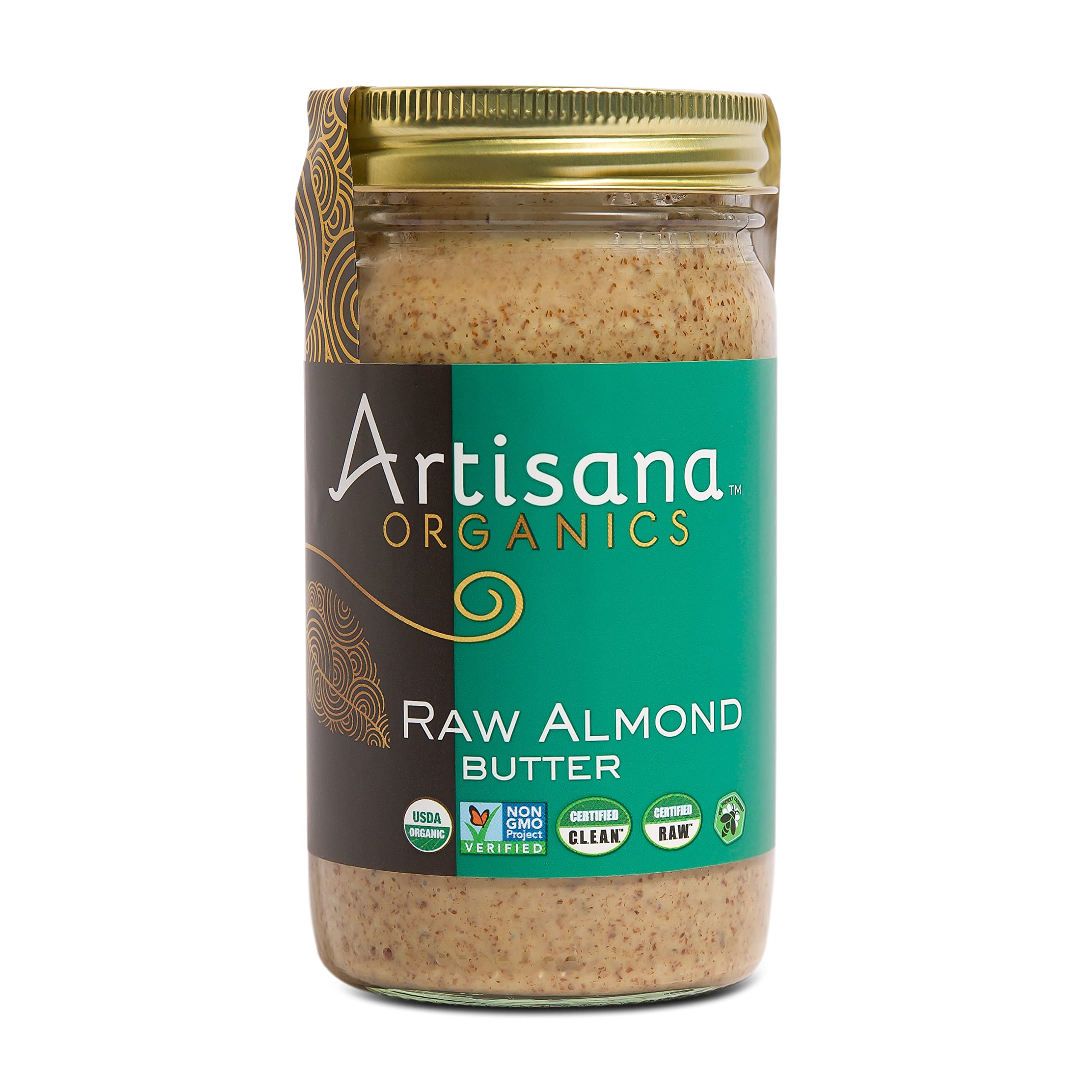 Artisana Organics almond butter ingredients panel highlighting no additives