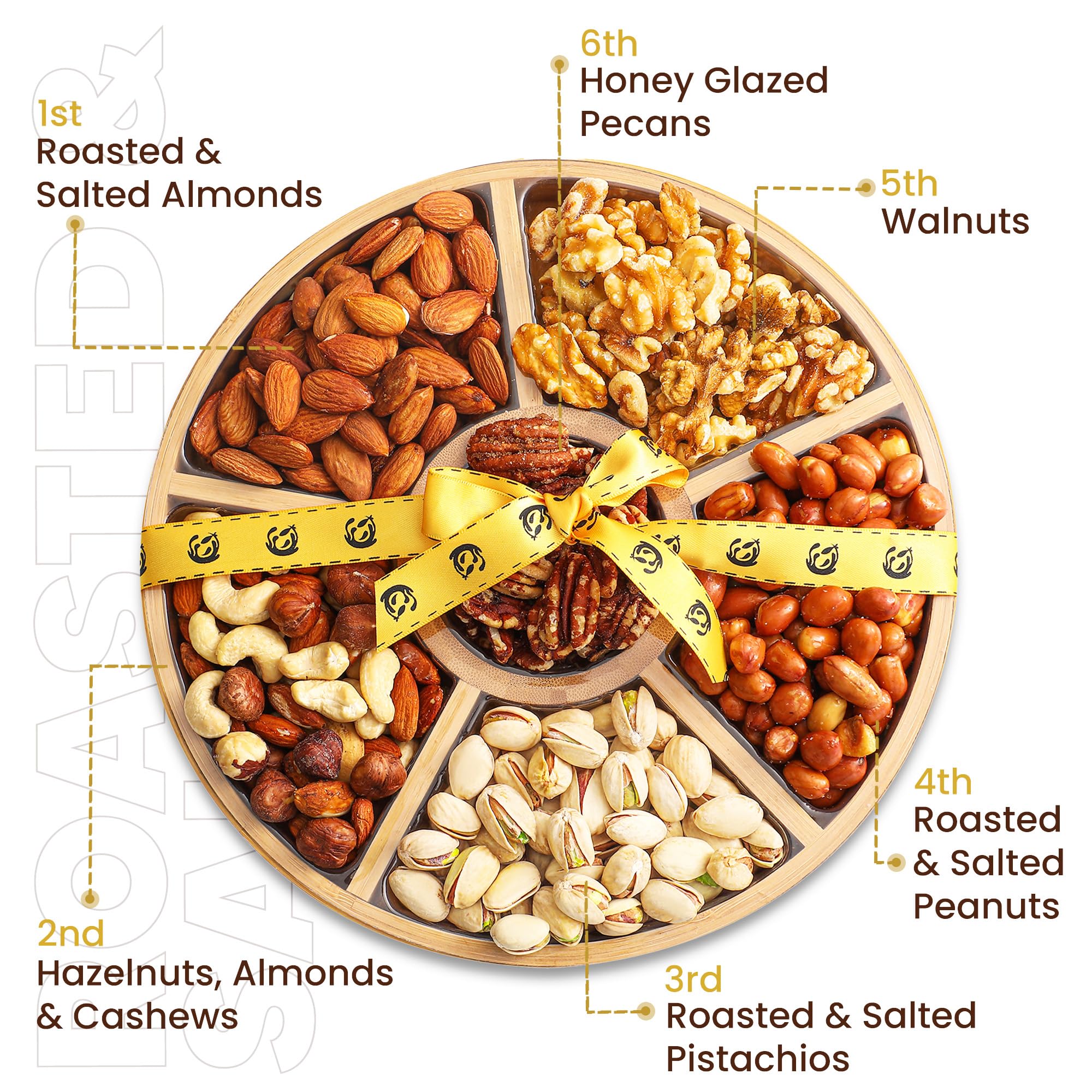 Cashews and pistachios create rich texture and bite.