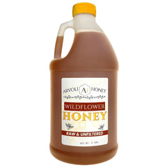 Arvoli bulk honey half-gallon pour for easy bulk sweetness.