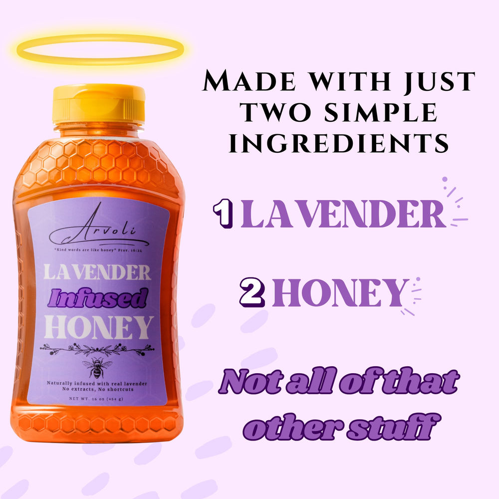 Arvoli Lavender Honey pour shot, highlighting floral infusion ideal for drinks.
