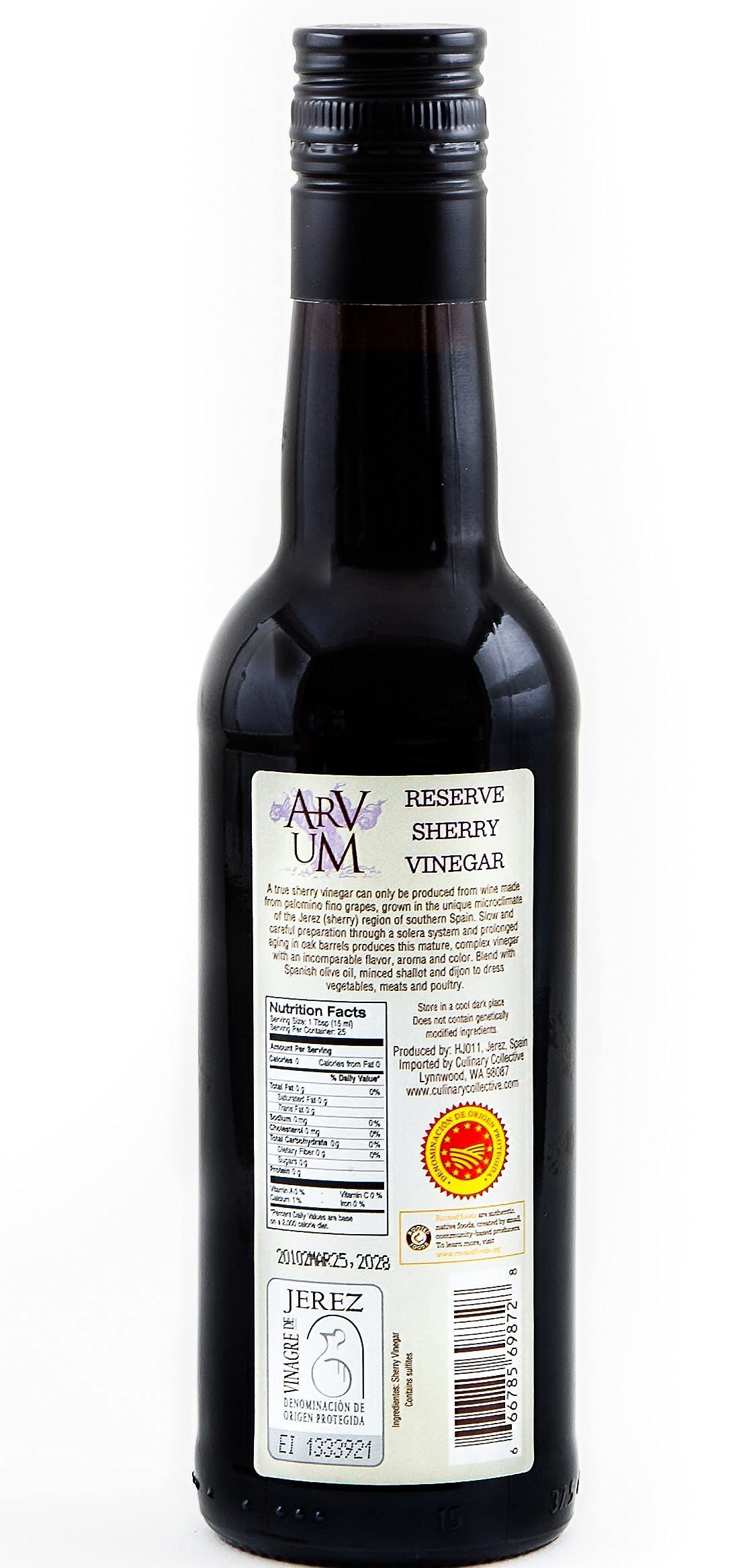 Arvum Sherry Vinegar being poured, ready to brighten dishes