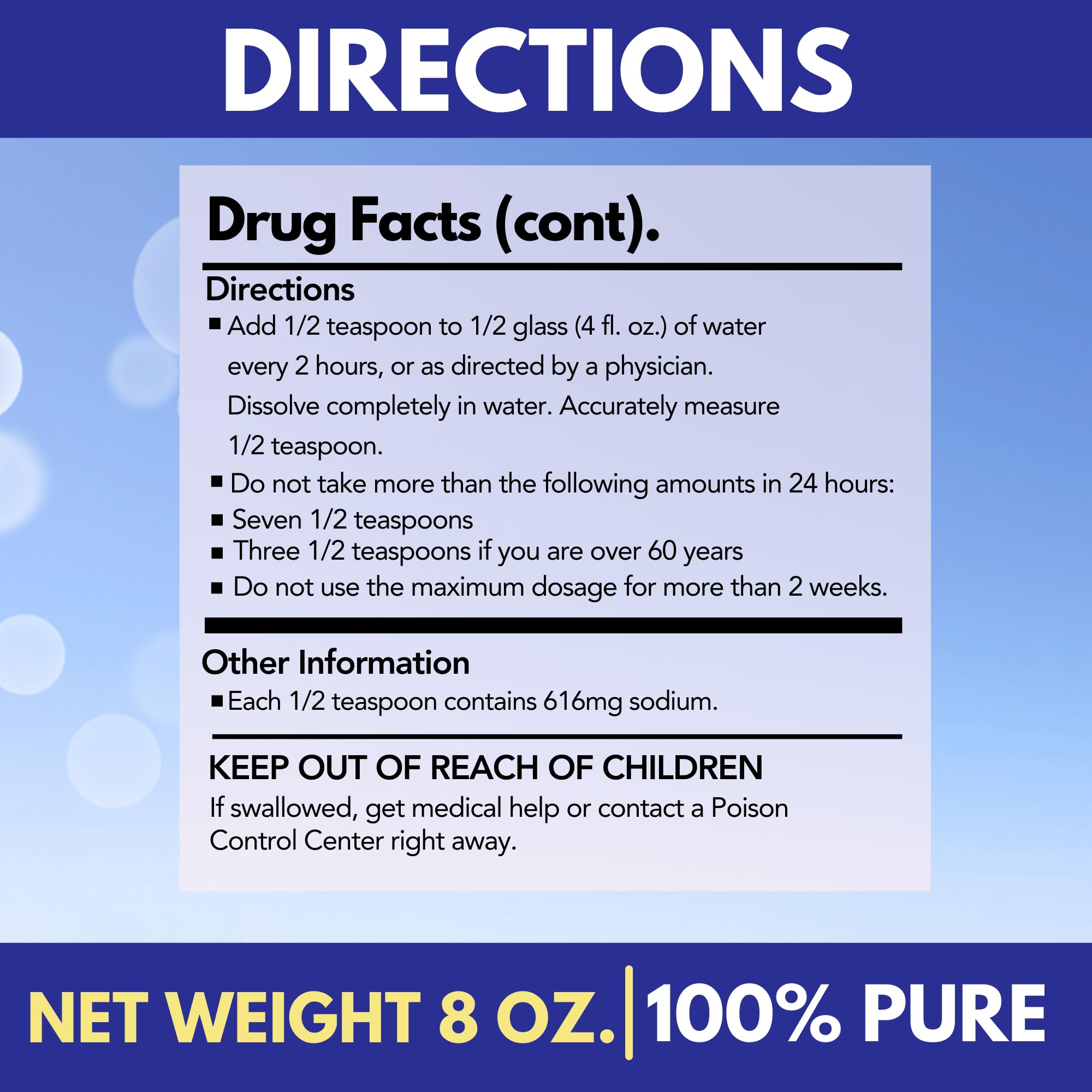 Arymar sodium bicarbonate powder packaging showcases a compact 8 oz box for home use.