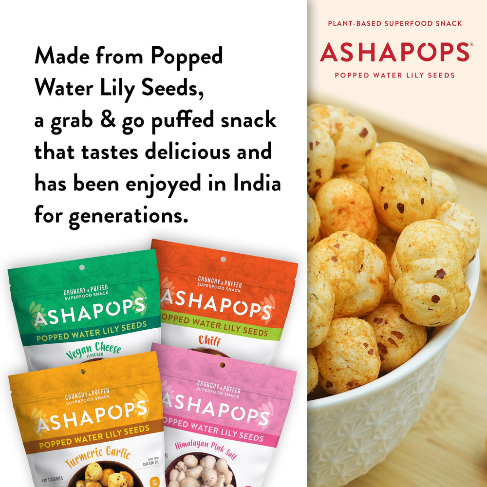 AshaPops turmeric garlic bag with aromatic blend for energizing bites