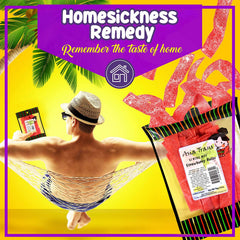 Asia Trans Li Hing Mui Strawberry Belts open package for easy sharing.