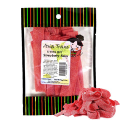 Asia Trans Li Hing Mui Strawberry Belts pack ready for sharing.