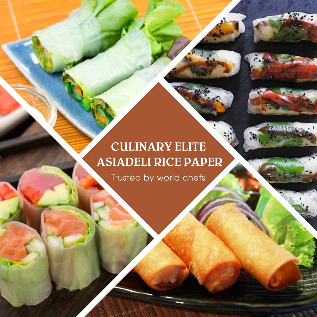 Asiadeli rice paper 30-32 sheets per pack for versatile wraps