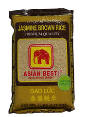 Asian Best Jasmine Brown Rice pack, premium non-polished grains for fiber-rich meals.