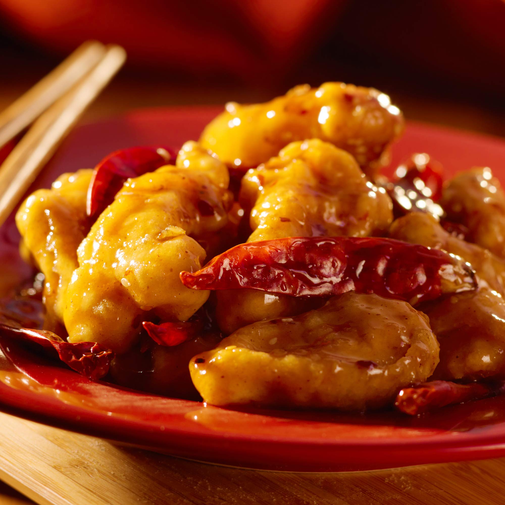 Asian Fusion General Tso sauce on grocery shelf gluten-free option