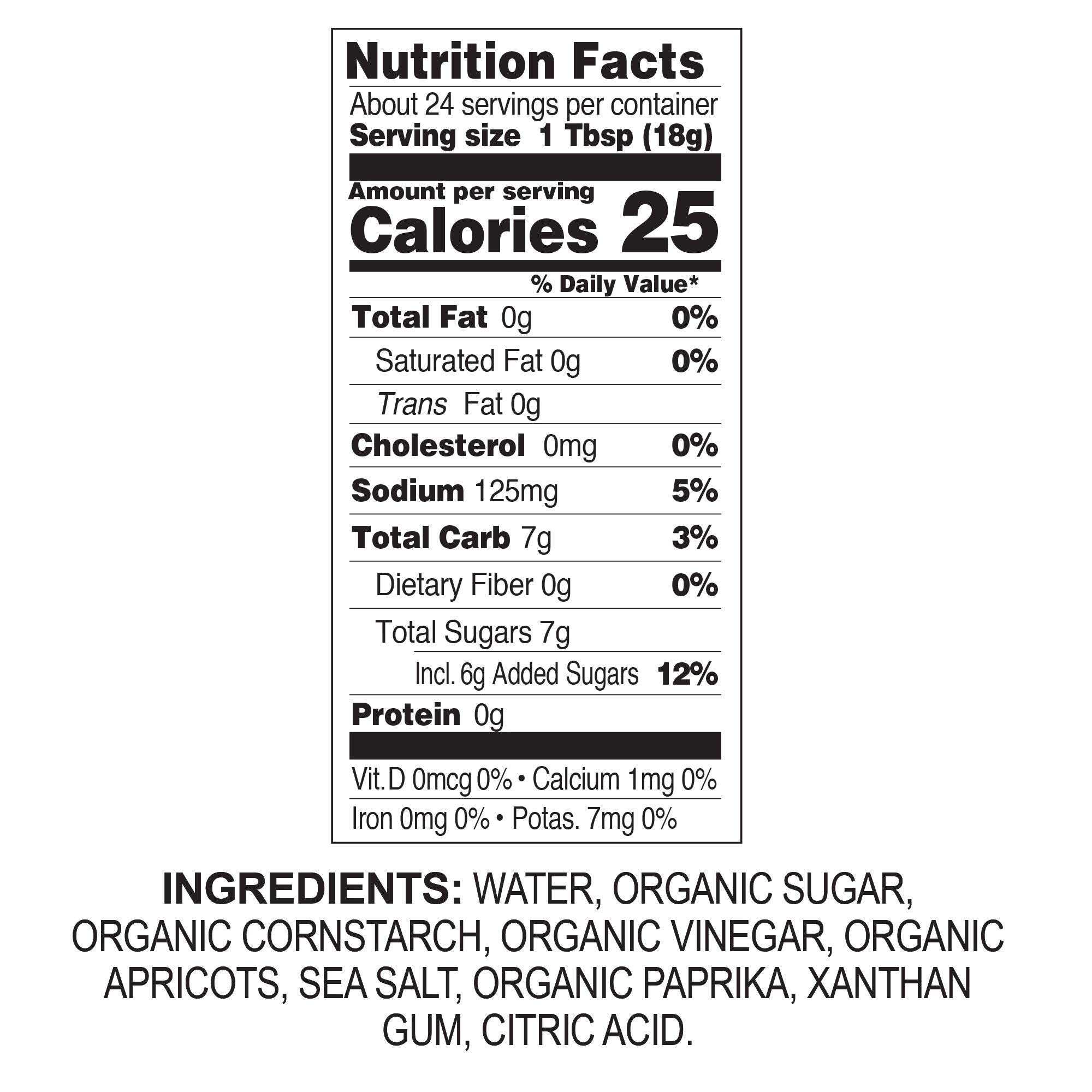 Label of Asian Fusion Sweet & Sour Sauce highlighting organic certified and gluten-free features.