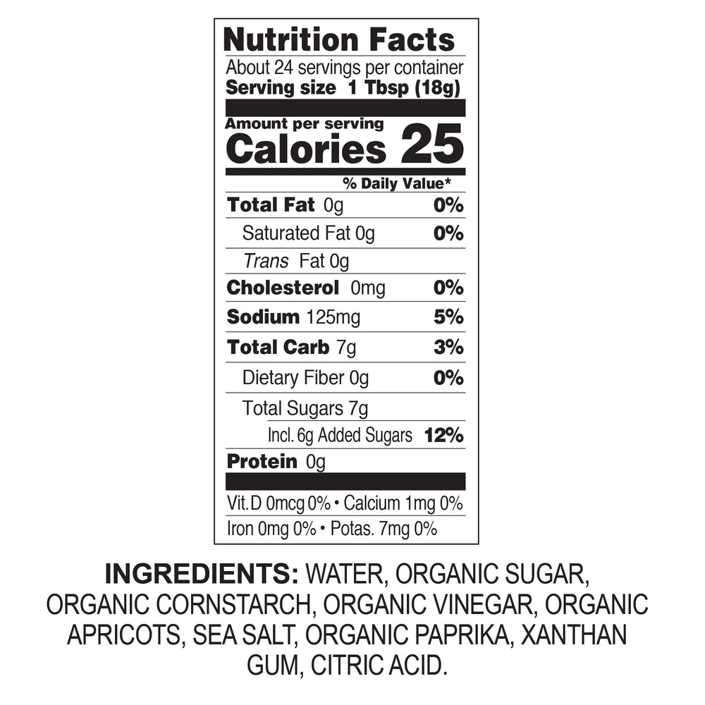 Label of Asian Fusion Sweet & Sour Sauce highlighting organic certified and gluten-free features.