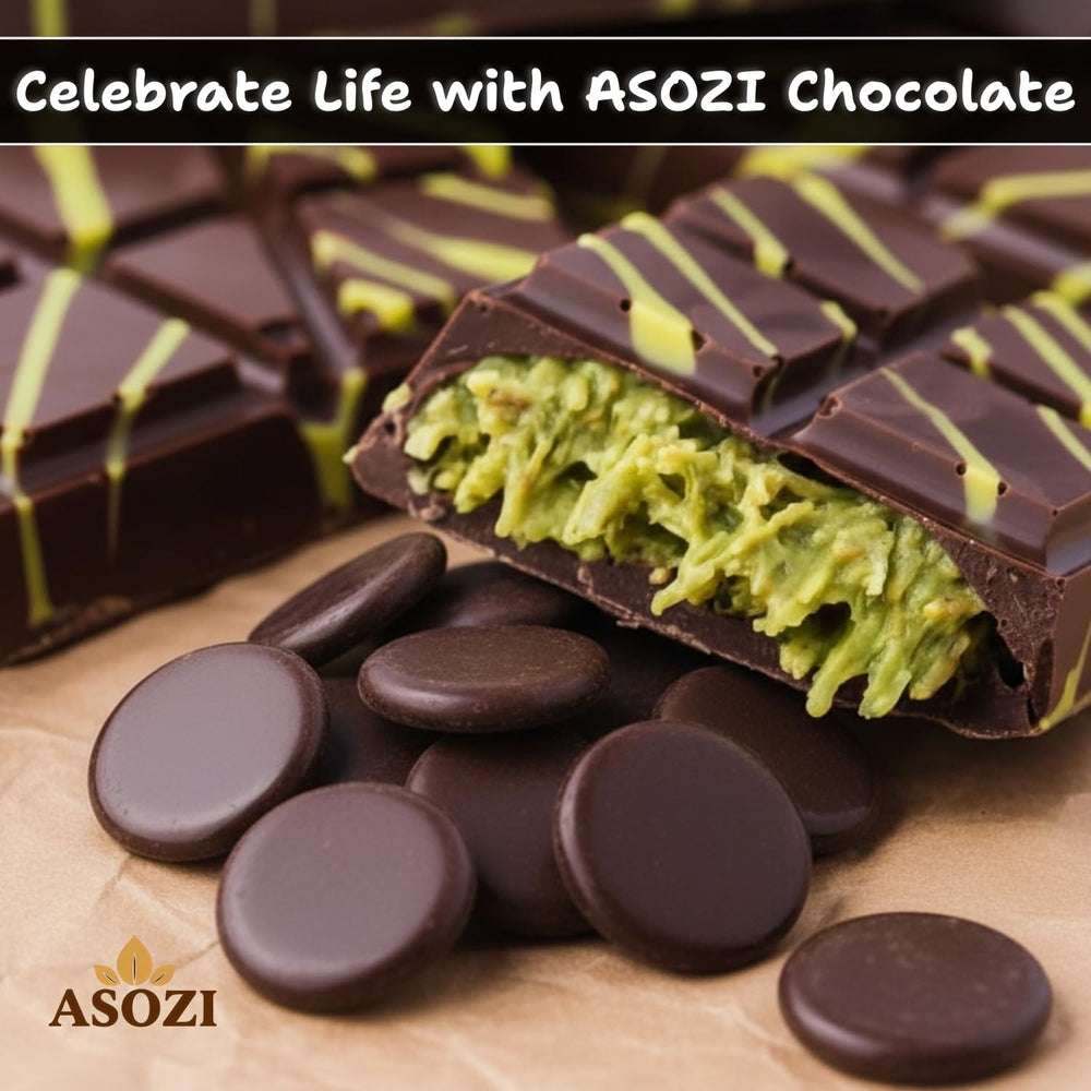 ASOZI gourmet desserts feature with dark chocolate melts