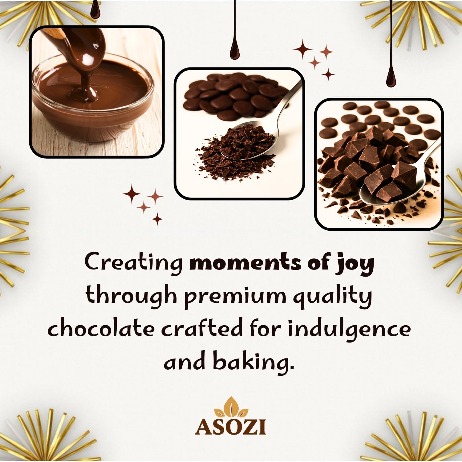 ASOZI wafers arranged for dessert plates and treats