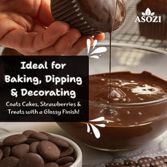 ASOZI dark chocolate wafers perfect for molding and making truffles at home.